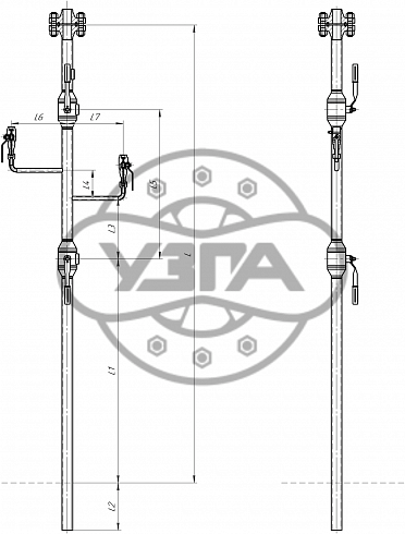 Стояк отбора газа (СОГ)  Dn50 Pn 16 Ст. 20