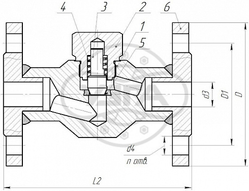 Клапан обратный подъемный фланцевый Dn15 Pn160 09Г2С 16лс48нж