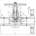 Клапан запорный Dn15 Pn63 фланцевый 09Г2С 15лс52нж